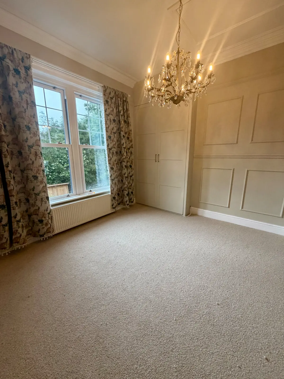 Cream bedroom carpet fitted in a Bishop Auckland home