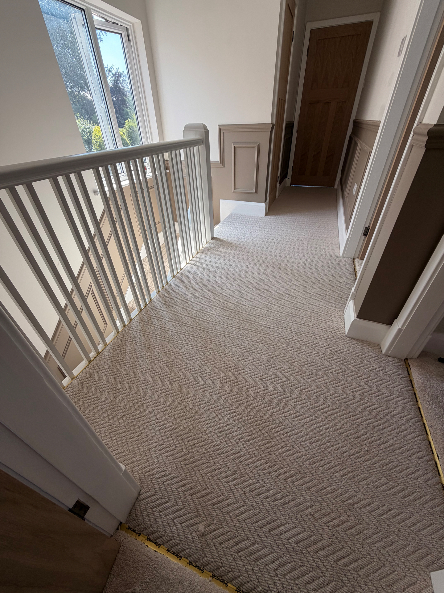 Herringbone landing carpet — Darlington