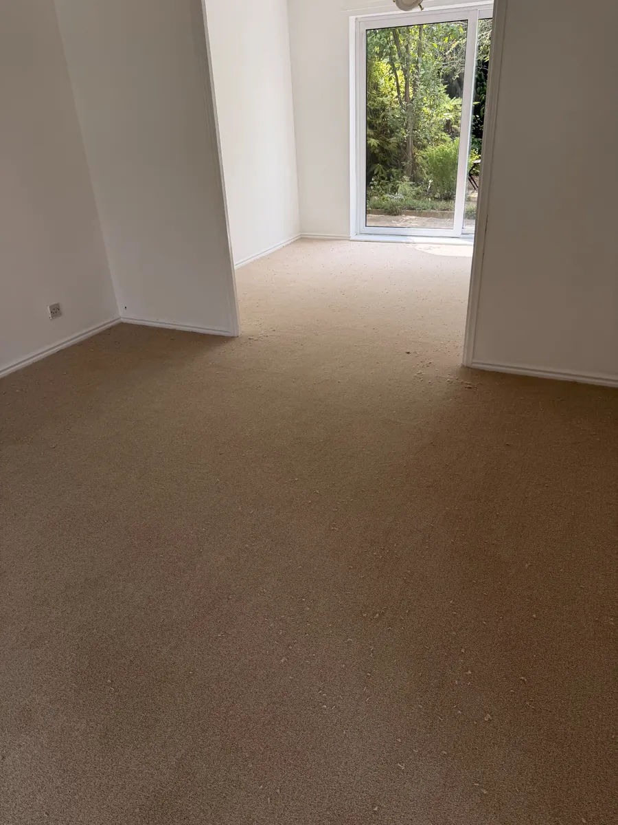 Dining area carpet fitted up to the patio doors in Yarm