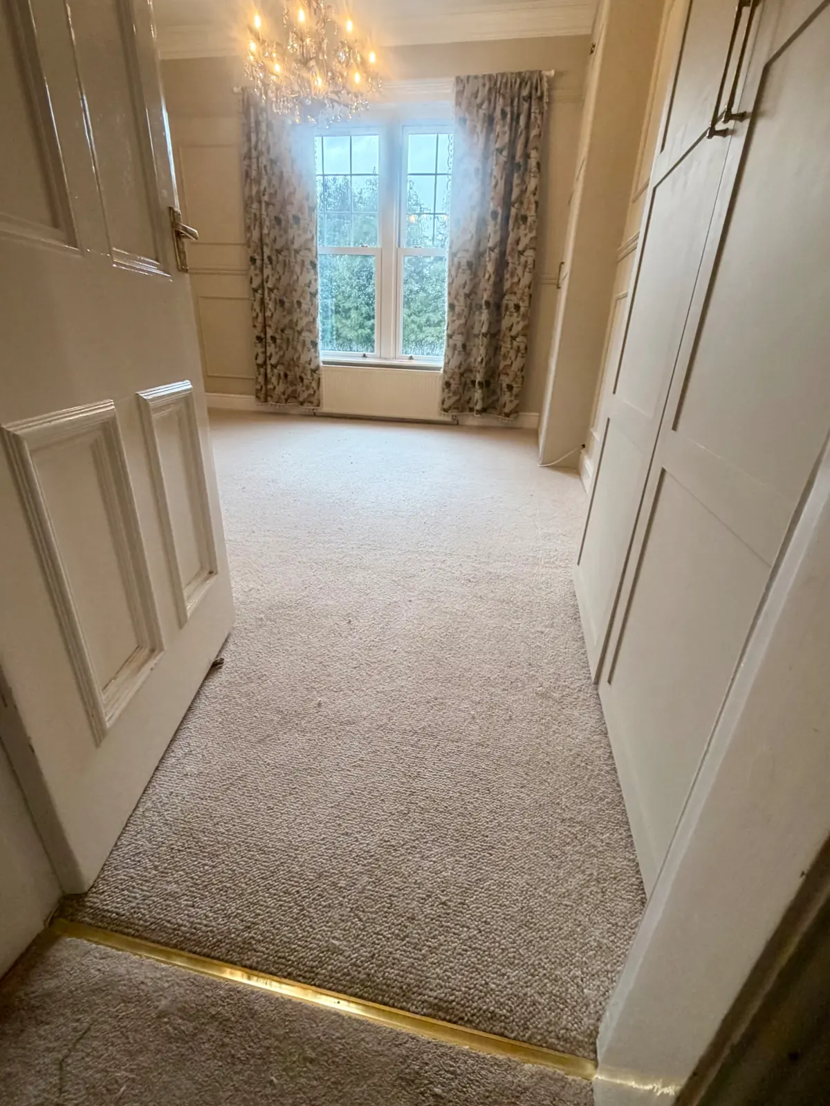 Bedroom carpet finished up to the doorway in Bishop Auckland